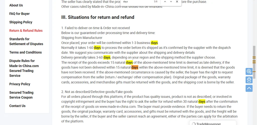 Which company has a better return policy