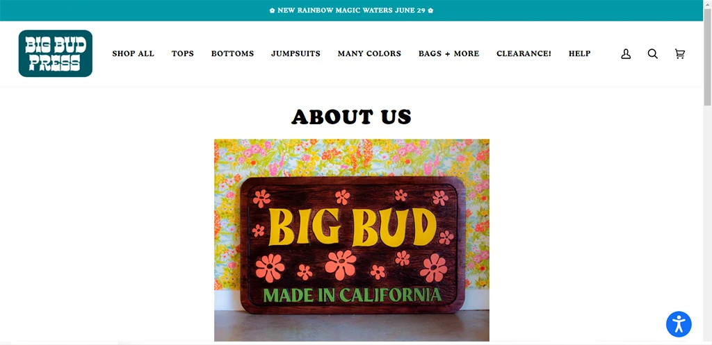 Like other Shopify stores on this list, Big Bud Press's Shopify store is also built with easy