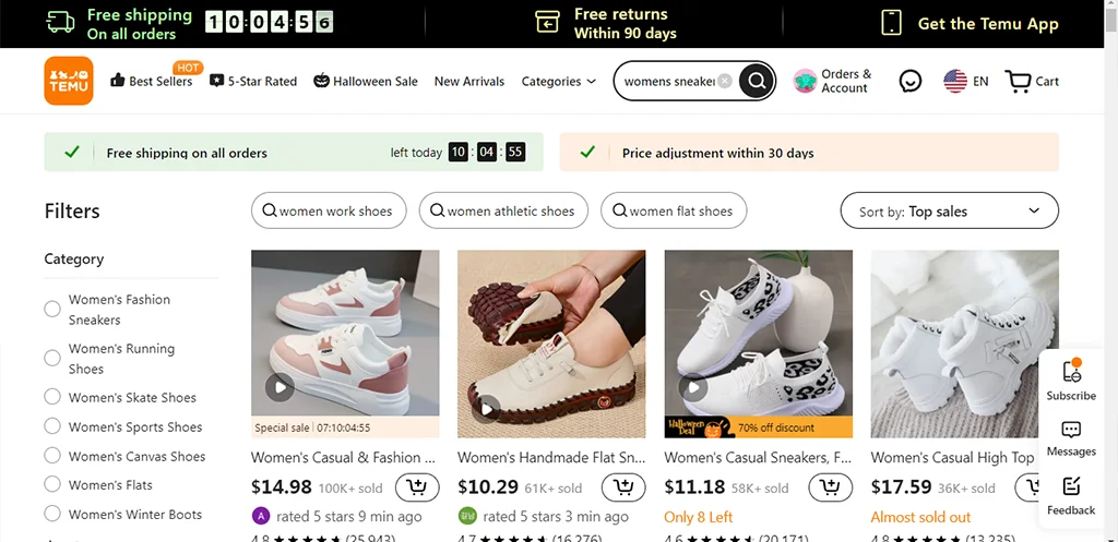 Search for Top-Selling Items in Niches