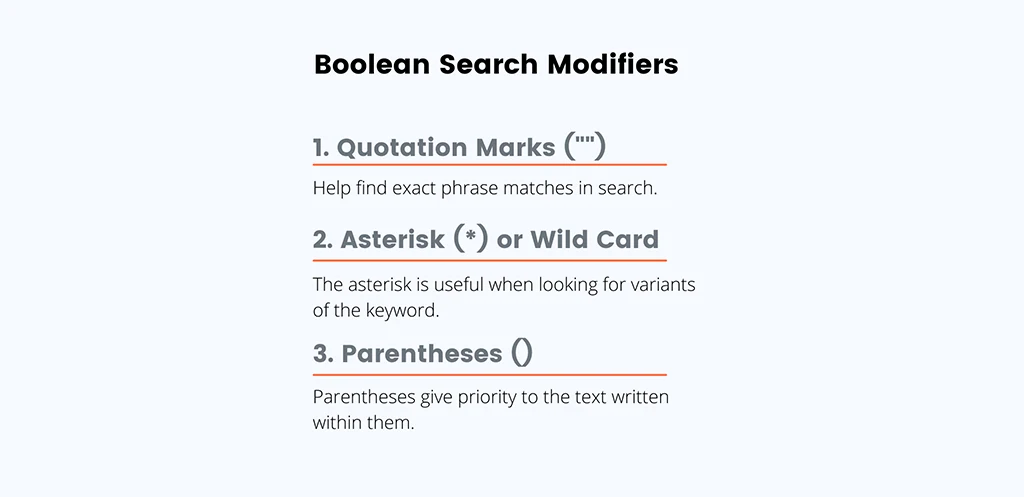 Browse the Internet using search modifiers