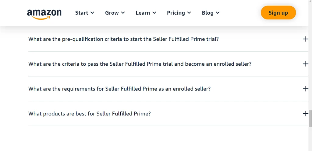 Rundown of all Seller Fulfilled Prime (SFP) requirements