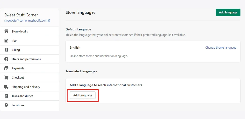 Add language