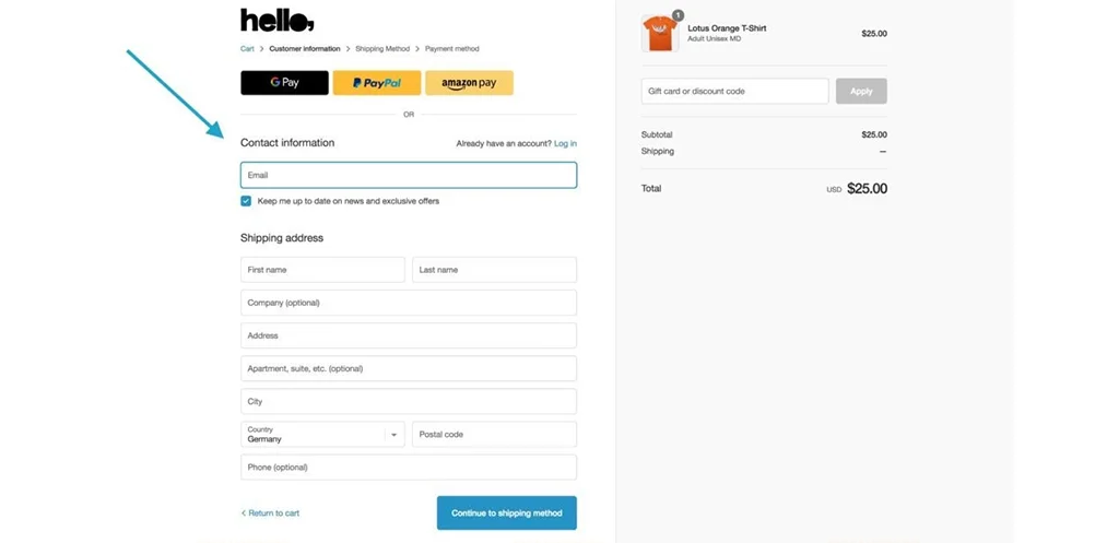 Simplify The Checkout Process
